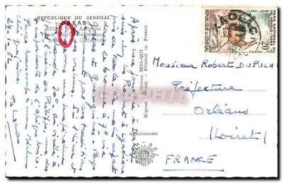 Widok z lotu ptaka Dakar — Republika Senegalu — Wydawnictwo HOA-QUI — Rewers