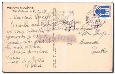 Indígena na Polinésia — Tipo de indígena — Edição da Propagação da França na Oceania — Verso