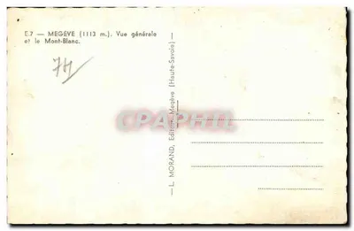 Megève (1113 m.) — Vista generale e il Monte Bianco — L. Morand, editore — Verso