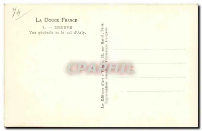 Mégeve — Ogólny widok i dolina Arly — Delikatna Francja — Rewers