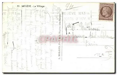 Mégeve — Wioska — L. Morand, fotograf — Rewers