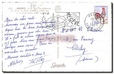Mégeve — La Ville, il Mont d'Arbois e il Mont Blanc — Ganycolor — Verso