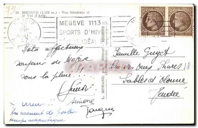 Mégeve (1113 m.) — Vista Geral e o Val d'Arly — L. Morand, fotógrafo (Haute-Savoie) — Verso