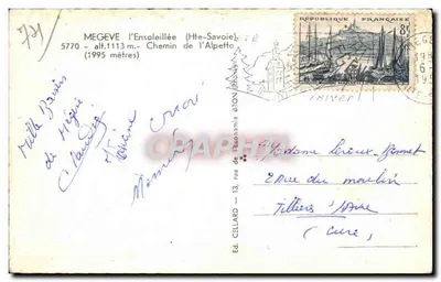 Mégeve l'Ensoleillée — Chemin de l'Alpette — Ed. Cellard — Reverso
