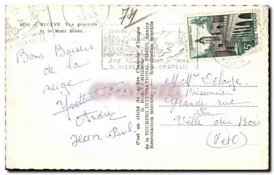 Mégeve — Algemene uitzicht en de Mont-Blanc — G. ROSCA-MIGWOOD — Achterkant