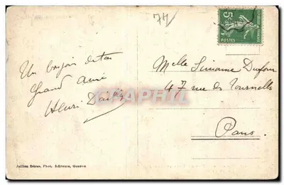 Chamonix — Mar de Glace e ferrovia do Montenvers — J. J. 8847 — Verso