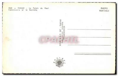 Dakar — Pałac Wysokiego Komisarza i Promenada — Robel, Dakar, seria 507 — Rewers