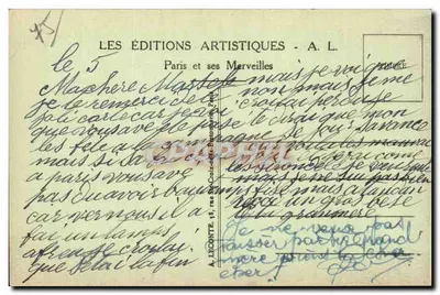 Paris - La Rue de Rivoli und das Bazar de l'Hôtel de Ville — A. L. Éditions Artistiques — Rückseite