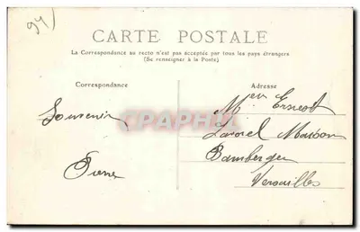 Vincennes — Kasteel — Poort van Hout — Collectie F. F. Eusty — Achterkant