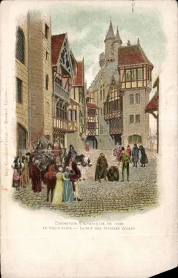 Le Vieux Paris — La Rue des Vieilles Écoles — Imp. Coarnon Frères, Éditeur