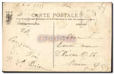 Paryż — Oratorium ulicy Saint-Antoine — J. L. C. — Rewers