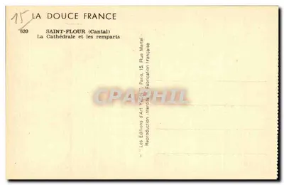 Saint-Flour (Cantal) — La Cathédrale et les remparts — Les Éditions d'Art Yvon, Paris — Rewers