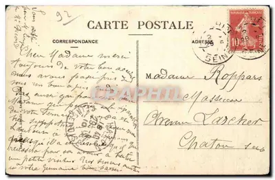 Nanterre - Mont-Valérien, capturado da Ilha de Chatou — Verso