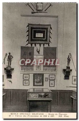 Escola Militar Especial — Museu do Recordo — Vitrine das Promoções de 1880 a 1887 — ND. Fot.