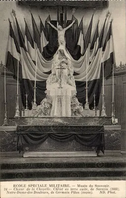 Escola Militar Especial — Museu do Recordo — Coro da Capela. Cristo em argila, de Germain Pilon (copto). ND. Fot.