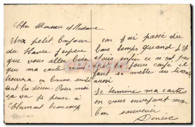 Owca z koszykiem na Wielkanoc — fiolety i jajka — wydawca Nr 4071 — Rewers