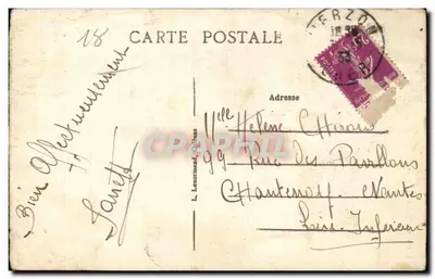 Vierzon (Cher) - A Igreja — editor desconhecido, n° 1 — Verso