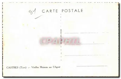 Castres (Tarn) — Velhas Casas ao longo do Agout — Editor Macor — Verso