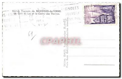 Bagnolles-de-l'Orne — Lago e Casino dos Termas — Edições René Gallois — Verso