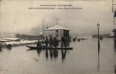 Inondations janvier 1910 — Issy-les-Moulineaux — Quai d’Issy-les-Moulineaux