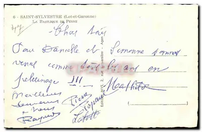 Saint-Sylvestre (Lot-et-Garonne) — A Basílica de Penne — Edições MYS — Verso