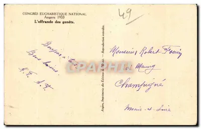 Dzieci w procesji — Narodowy Kongres Eucharystyczny w Angers 1933 — Hélio E. O. Angers — Rewers
