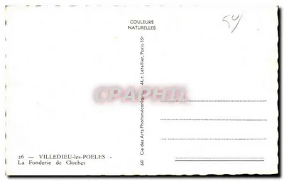 Fundição de Campanas — Villedieu-les-Poêles — editor Cap — Verso