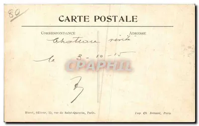 Tilloloy (Somme) — Facha do Castelo — destruído durante a Guerra 1914-1915 — Visé a Paris N°200 — Verso