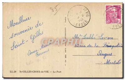 Saint-Gilles-Croix-de-Vie — Il Porto — LL.20 — CI DES ARTS PHOTO-MÉCANIQUES — Verso