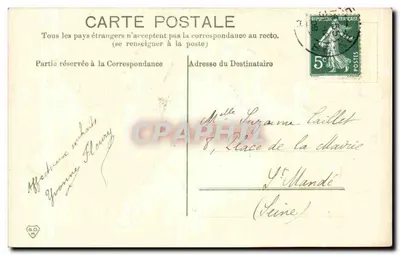 Buen año — decorado de campanas y abeto — editor G. Fleury — Reverso