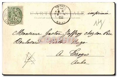 Trouville - Vista Geral da Praia - Bilhete postal antigo — Verso