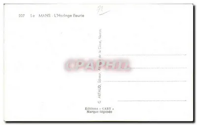 Le Mans — El reloj floreado — GABY — Reverso