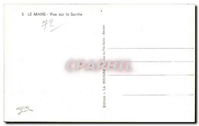 Le Mans - Uitzicht op de Sarthe — Uitgave La Cigogne, n°5 — Achterkant