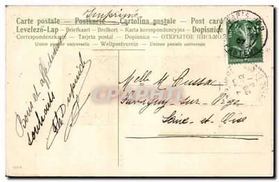 Dwa ptaki na krzaku hawranowym — scenka z wioski zimowa — wydawca nieznany — Rewers