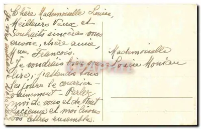 Paisagem invernal com igreja — desenho de M. Vivier — editor não visível — Verso