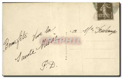 Arranjo de flores — cartão postal colorido — SAPI PARIS 2001 — Verso