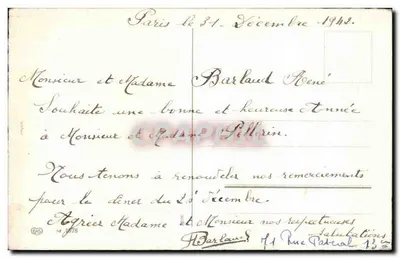 Calcanhar de ferradura e flores — 'Ano Feliz' — editor M.1878 — Verso