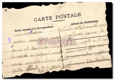 Violets — Happy New Year and Happiness — Postcard — Back