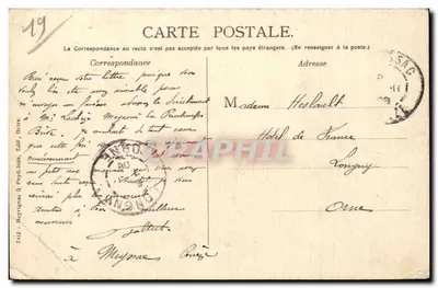 Brive - Avenida do XIV de Julho — editor Meyrigne & Puyd'Bois, n°15 — Verso