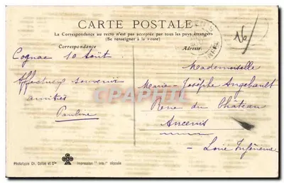 Cognac — Zamek Franciszka I — Fototypia Ch. Collas et Cie — Rewers