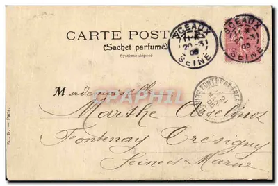 La Violette — poème et bouquet — Wyd. D. Paris, n° 09 — Rewers