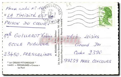 De Brug — Creuse — M. Roussel, Uitgever — Achterkant