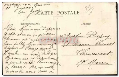 Vernon — Urząd Miasta — Fot. A. Lavergne, Vernon — Rewers