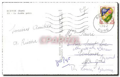 Bernay (Eure) — Ogród publiczny — Combiér Impr. & Photog. Veritable — Rewers