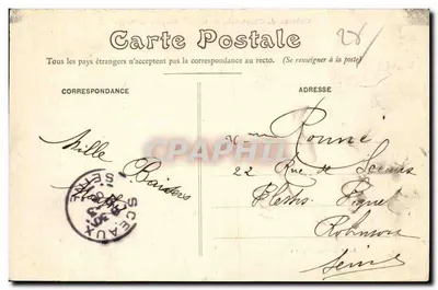 Castelo de Courtalain (E.-et-L.) — Vista tirada do Moulin — Editor H. Lecomte, Bourgoin — Verso