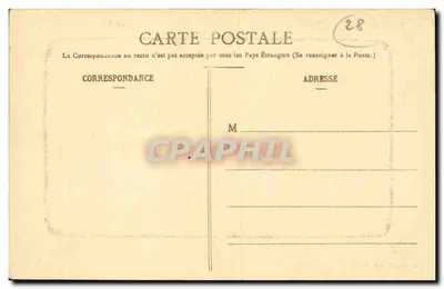 Anet - Zamek (strona zachodnia), widok z Jeziora — Ch. Foucault, wyd., Dreux — Rewers