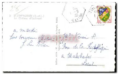 Kasteel d'Esclimont — Saint-Symphorien (Eure-et-Loir) — Editie ALFA, n°2 — Achterkant