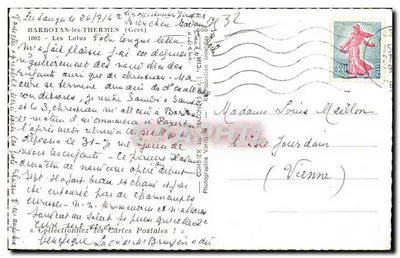 Ogród lotosu — Barbotan-les-Thermes (Gers) — Comiérier Vérité — Rewers