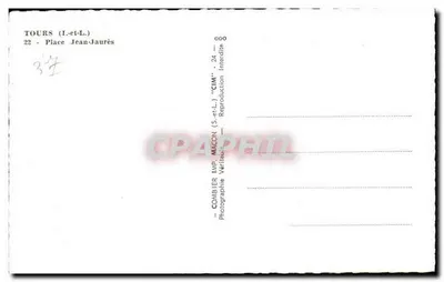 Tours — Plac Jean-Jaurès — Combiier Imp. Maxon — Rewers
