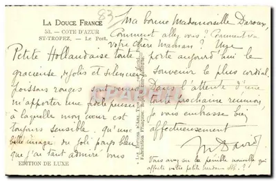 Port w Saint-Tropez — wizualizacja łodzi i portu — Wydawnictwo luksusowe, La Douce France — Rewers